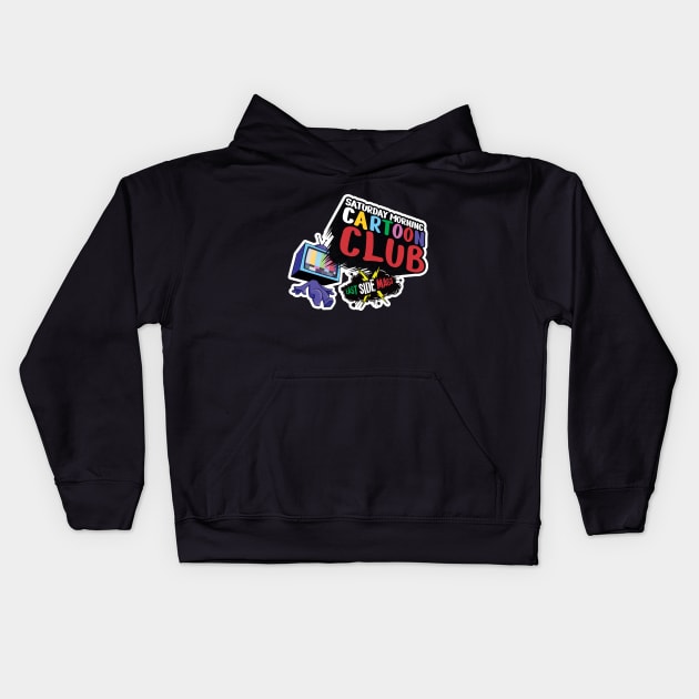 Saturday Morning Cartoon Club 2 Kids Hoodie by SaturdayMorningCartoonClub